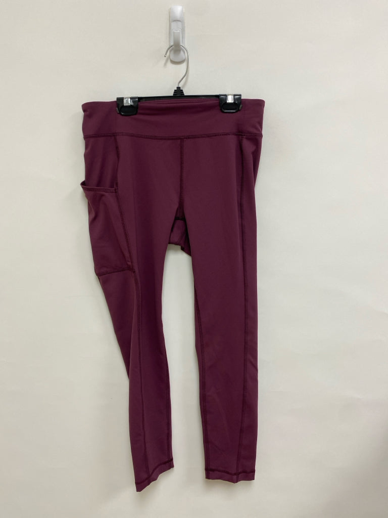 Columbia Size M Burgundy Cropped Athletic Leggings