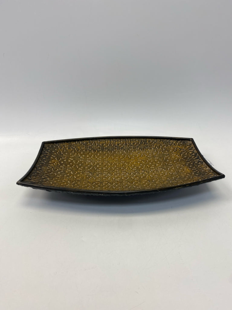 Brown Gold Metal Tray