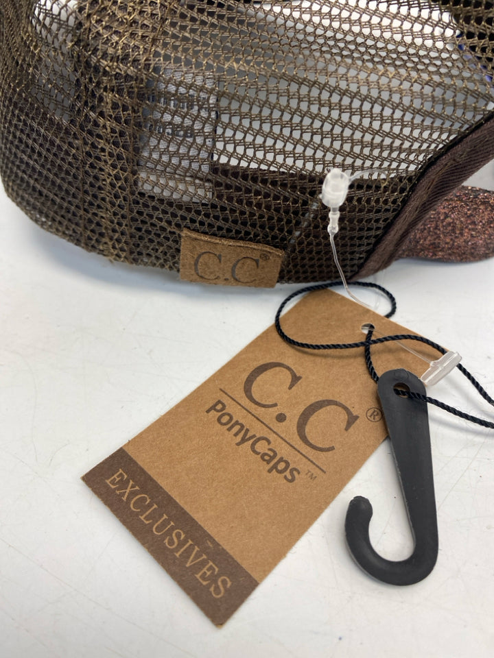 C.C. Brown Glitter Baseball Hat