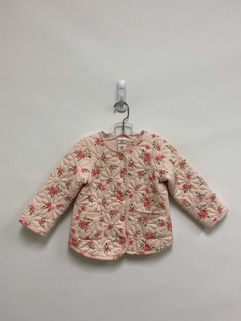 Cupcakes/Cashmere SIZE 24M Peach Pink/Green Flowers Quilted Girl&