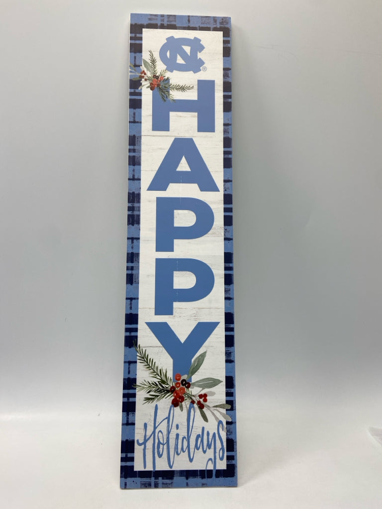 White Blue UNC Wood Christmas