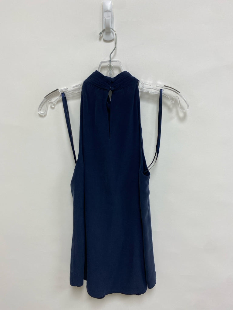 NWT Antonio Melani Size XS Navy Halter Silk Ladies Top