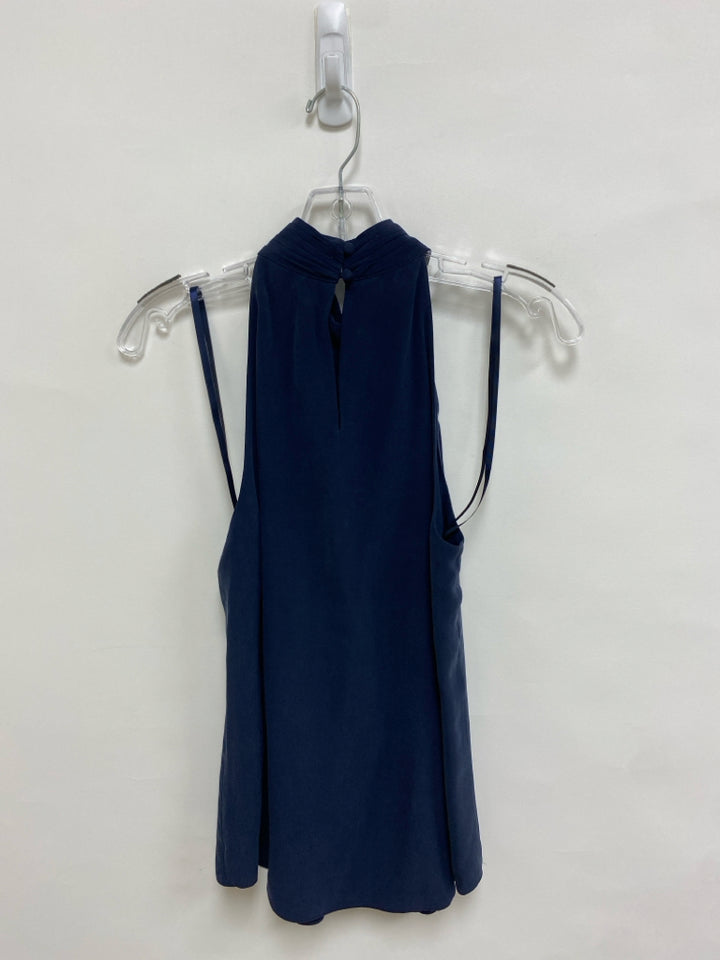 NWT Antonio Melani Size XS Navy Halter Silk Ladies Top