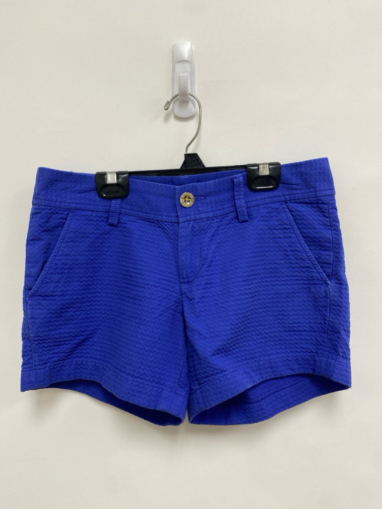 LILLY PULITZER Size 2 Royal Blue Texture Ladies Shorts