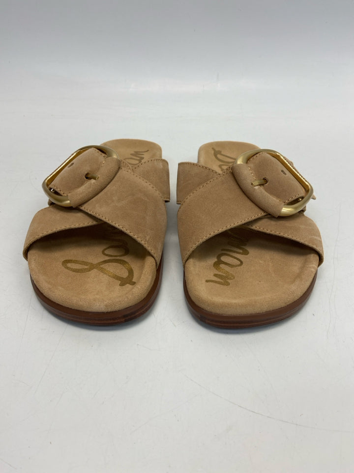 NWOT Sam Edelman  Size 8.5 Tan Gold Buckle(s) Sandals
