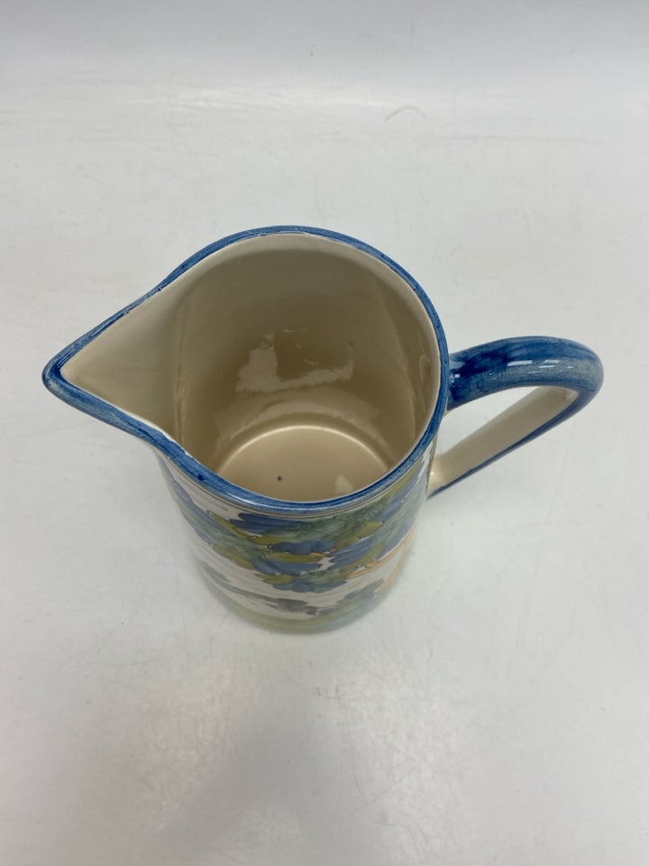 White Blue/Green Rabbit Pitcher