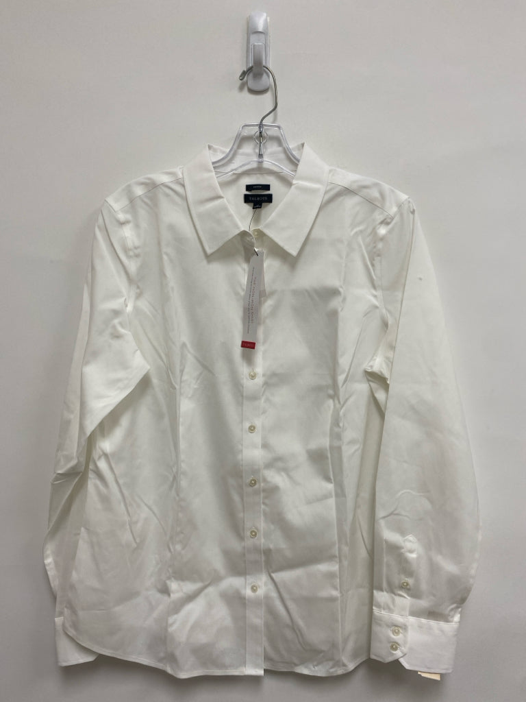 NWT Talbots Size 12 White Button Down Ladies Top