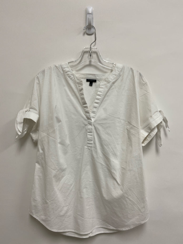 Talbots Size M White V Neck Ladies Top