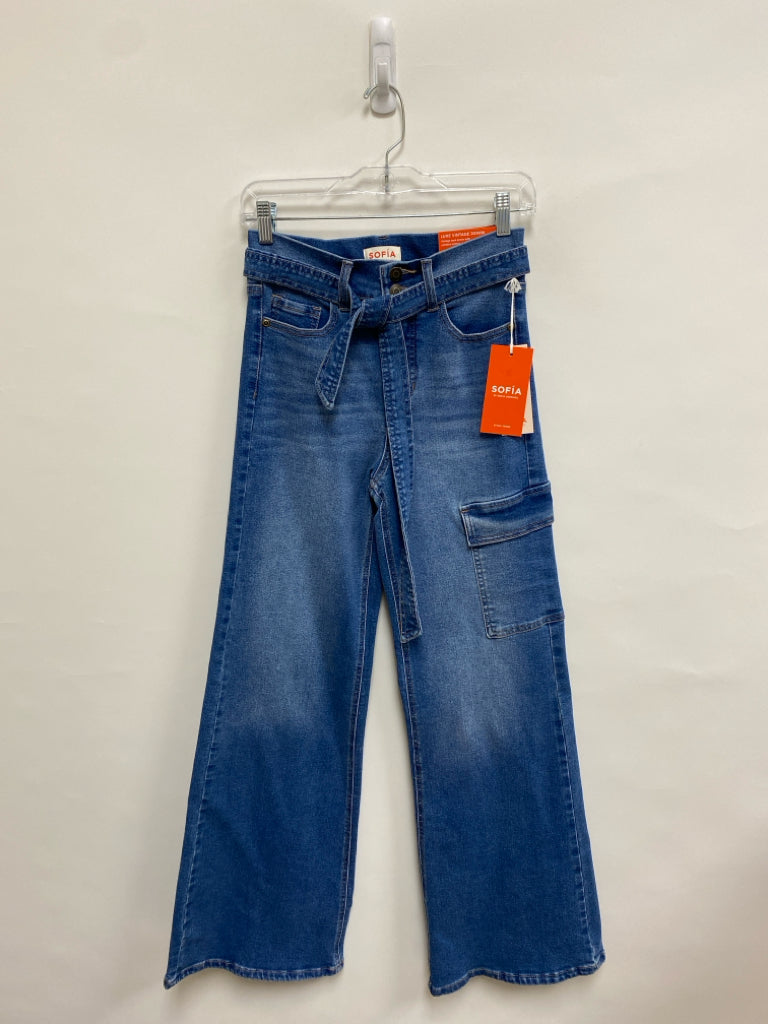 NWT SOFIA Size 2 Blue Cargo Ladies Jeans