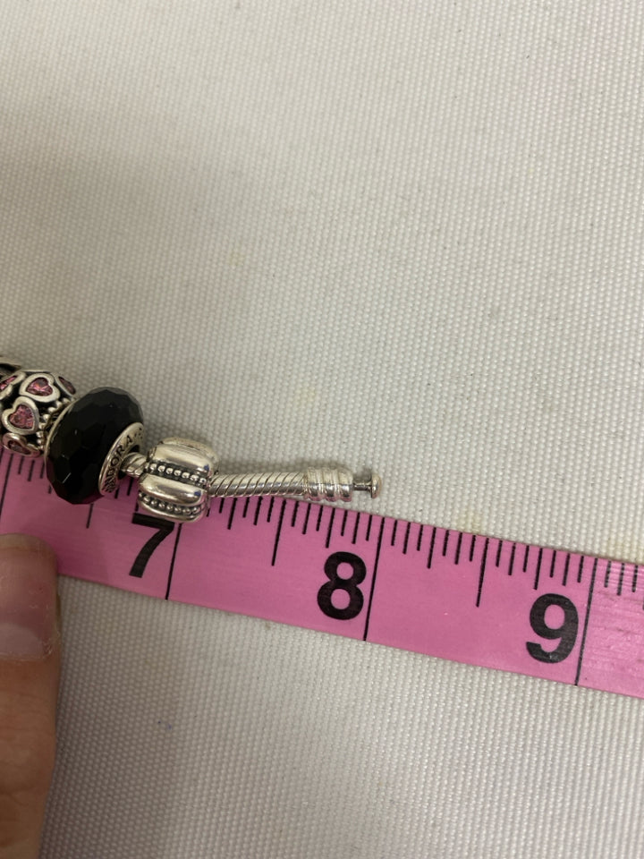Pandora Silver Multi Color Shapes Bracelet