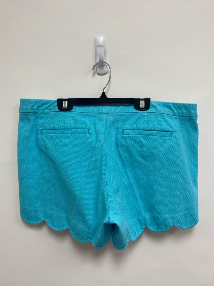 LILLY PULITZER Size 14 Aqua Texture Ladies Shorts
