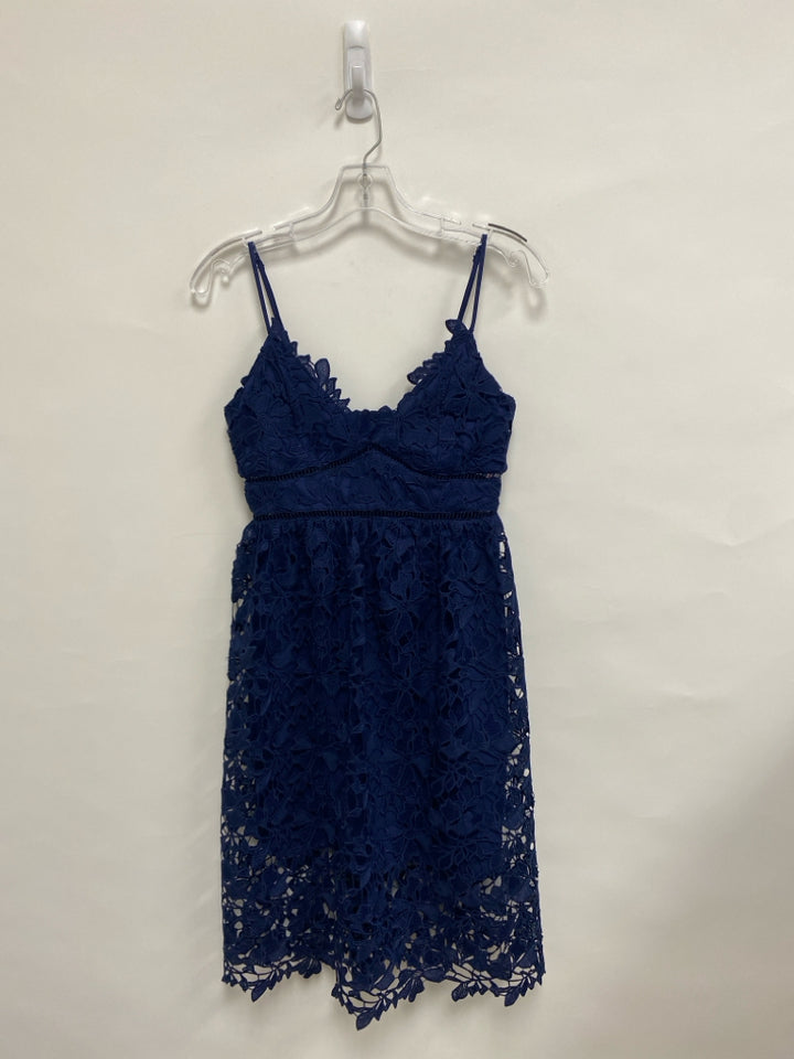 Size 4 Navy Lace Sleeveless Ladies Dress