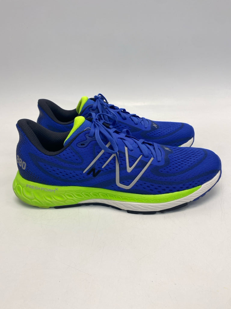 New Balance Size 13 Blue Lime Green Lace-Up Men&