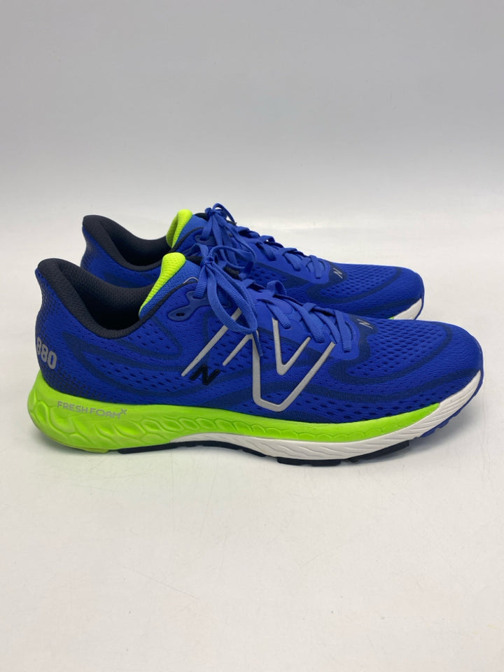 New Balance Size 13 Blue Lime Green Lace-Up Men&