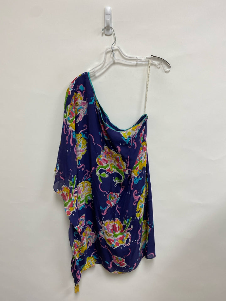 LILLY PULITZER Size S Navy/Pink White/Multi Silk Ladies Dress