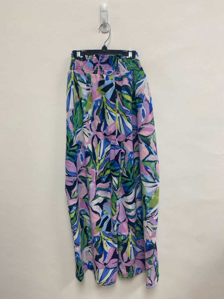 Zac/Rachel Size XL Purple Green/White Flowers Ladies Pants