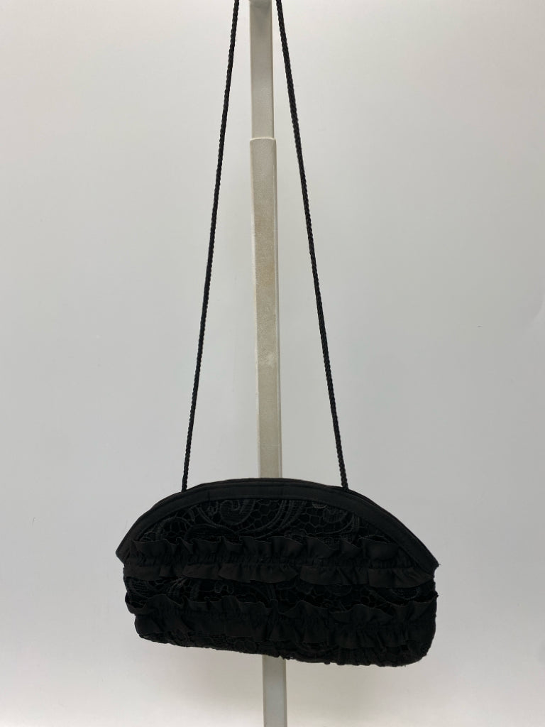 Black Ruffles Handbag