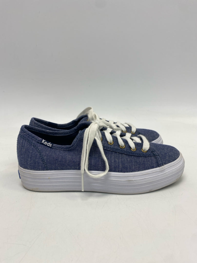 Keds  Size 5 Denim White Lace-up Sneakers