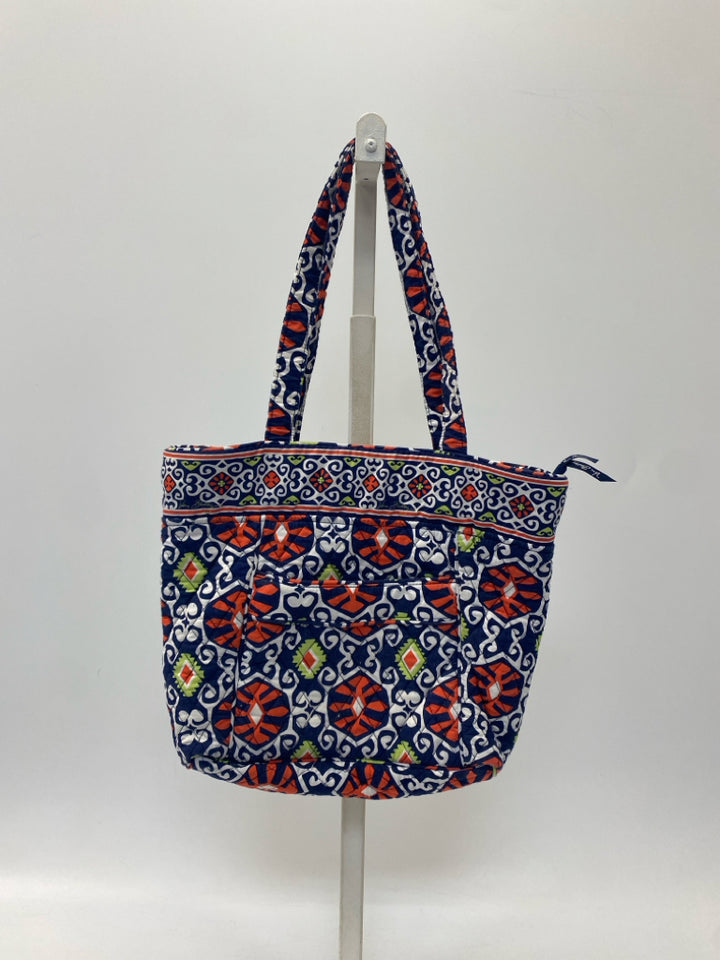 Vera Bradley Navy/white Coral Print Handbag