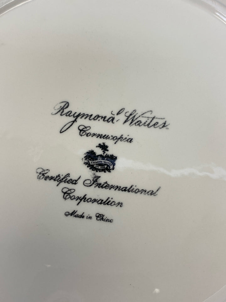 Raymond Waites Green Cream Lattice Decorative Plate
