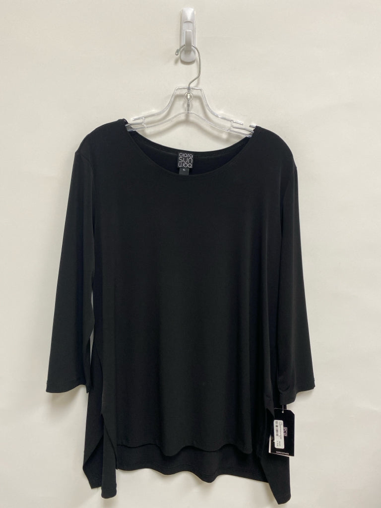 NWT Clara Sun Woo Size XL Black Ladies Top