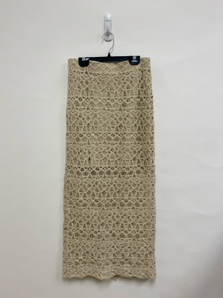 LOFT Size 2 Beige Lace Ladies Skirt