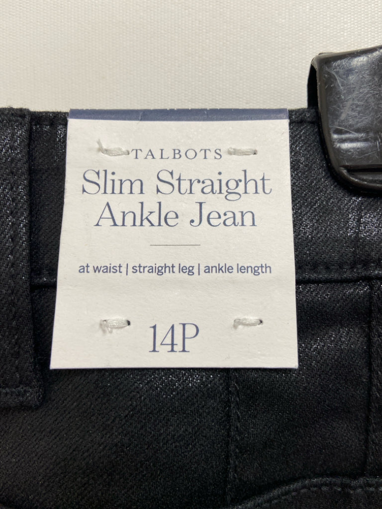 NWT Talbots Size 14P Black Shimmery Petite Pants