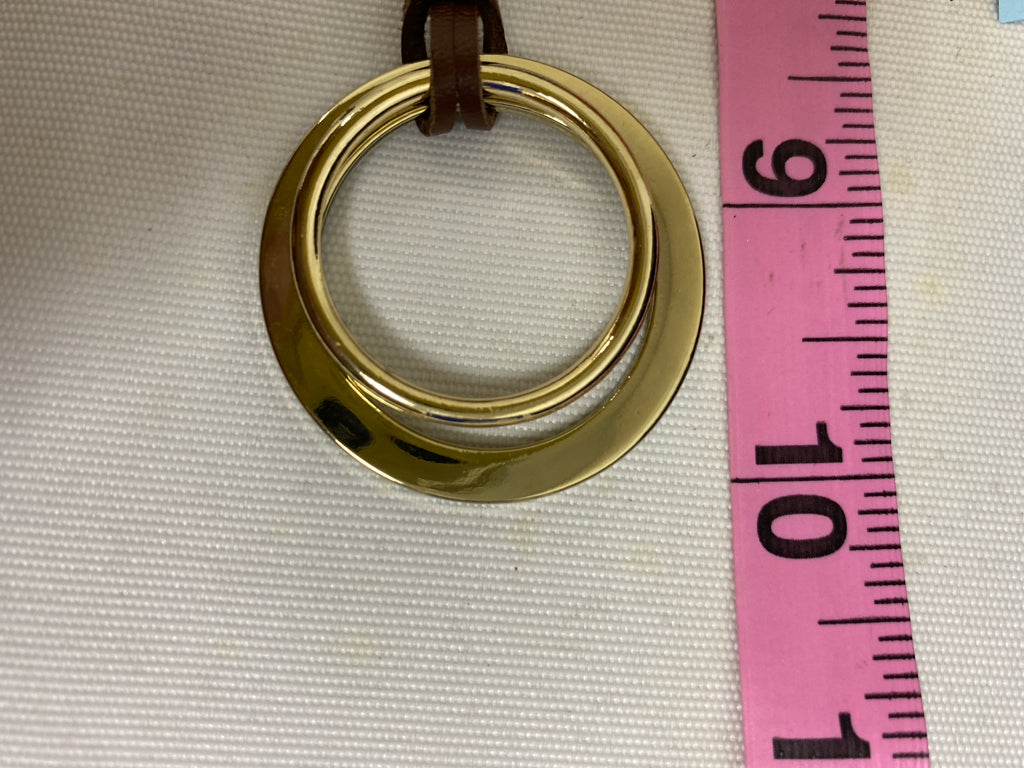 Wht House/Blk Mkt Gold Color Brown Shapes Necklace