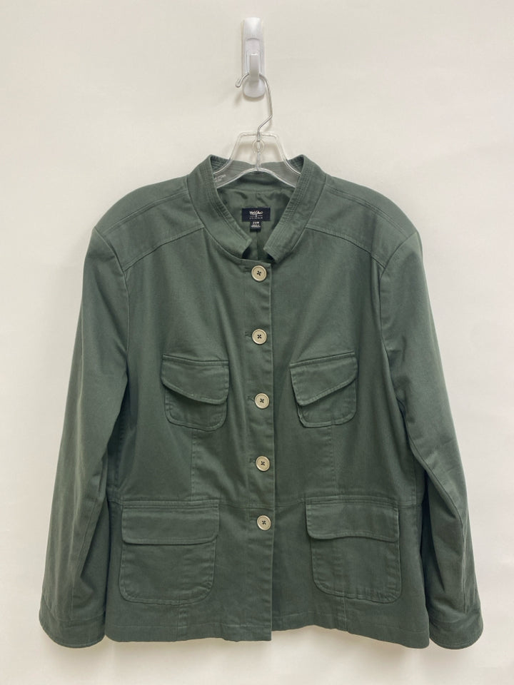 Mossimo  SIZE  20W Dark Olive Button Up Plus Size Jacket