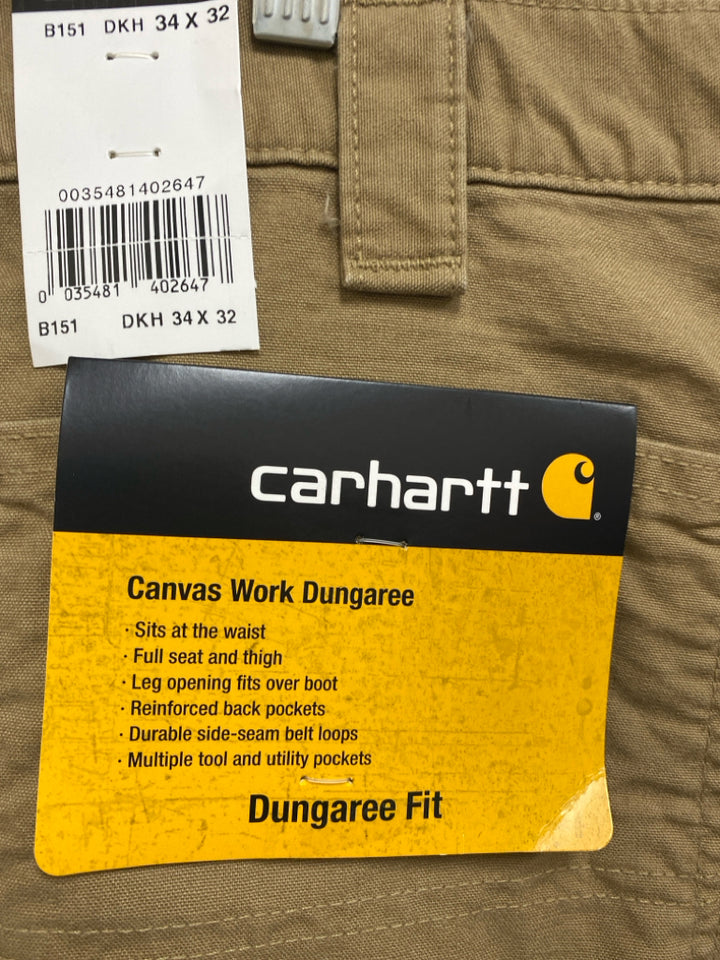 NWT Carhartt Size 34 Dark Khaki Men&