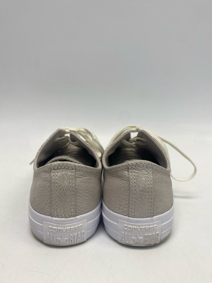 Converse  Size 9 Taupe Silver Lace-up Sneakers