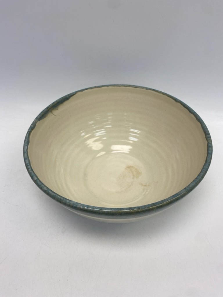 Cream Seafoam Trimmed Pottery