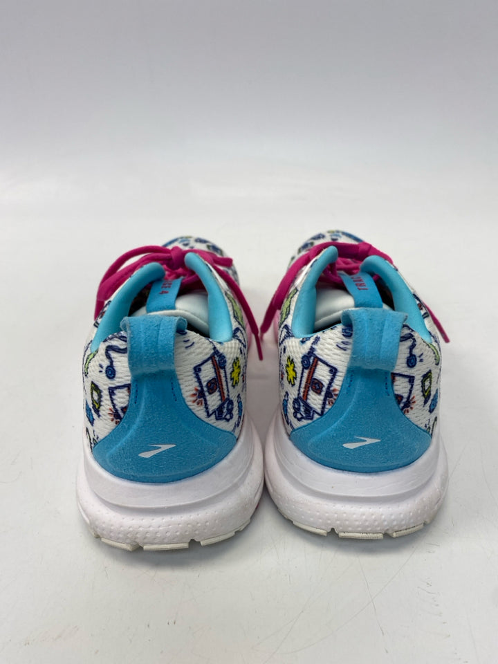 Brooks  Size 8.5 White Multi-Color Lace-up Sneakers
