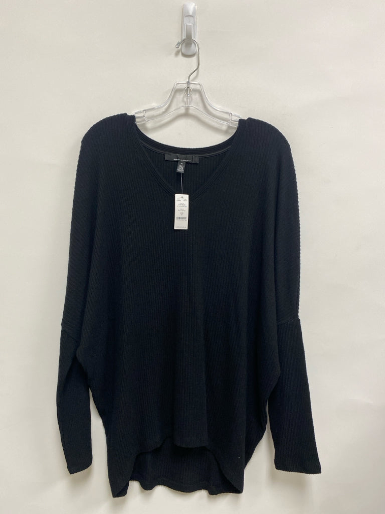 NWT WHBM Size M Black Ribbed Ladies Sweater