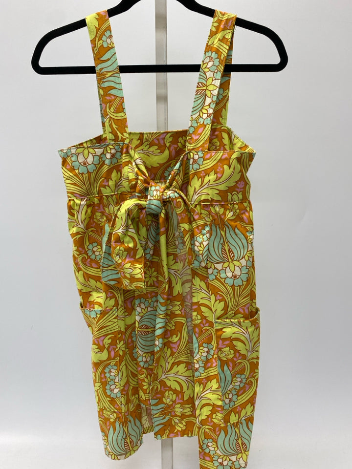 Orange Yellow/Green Floral Apron