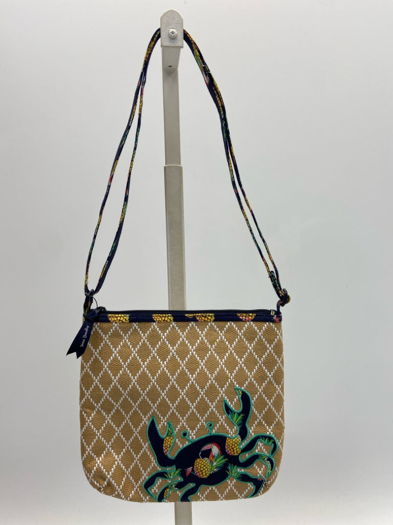 Vera Bradley Brown Navy/Multi Crab(s) Handbag