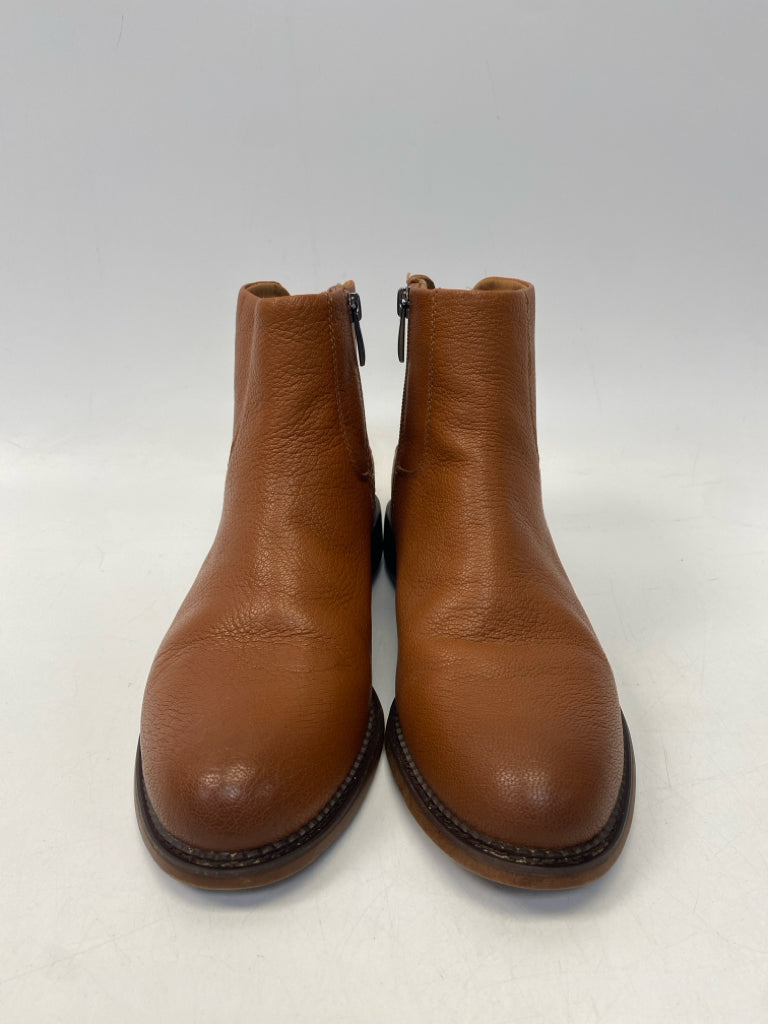 Franco Sarto US Shoe Size 8.5 Chestnut Side Zipper Boots