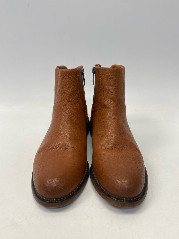 Franco Sarto US Shoe Size 8.5 Chestnut Side Zipper Boots