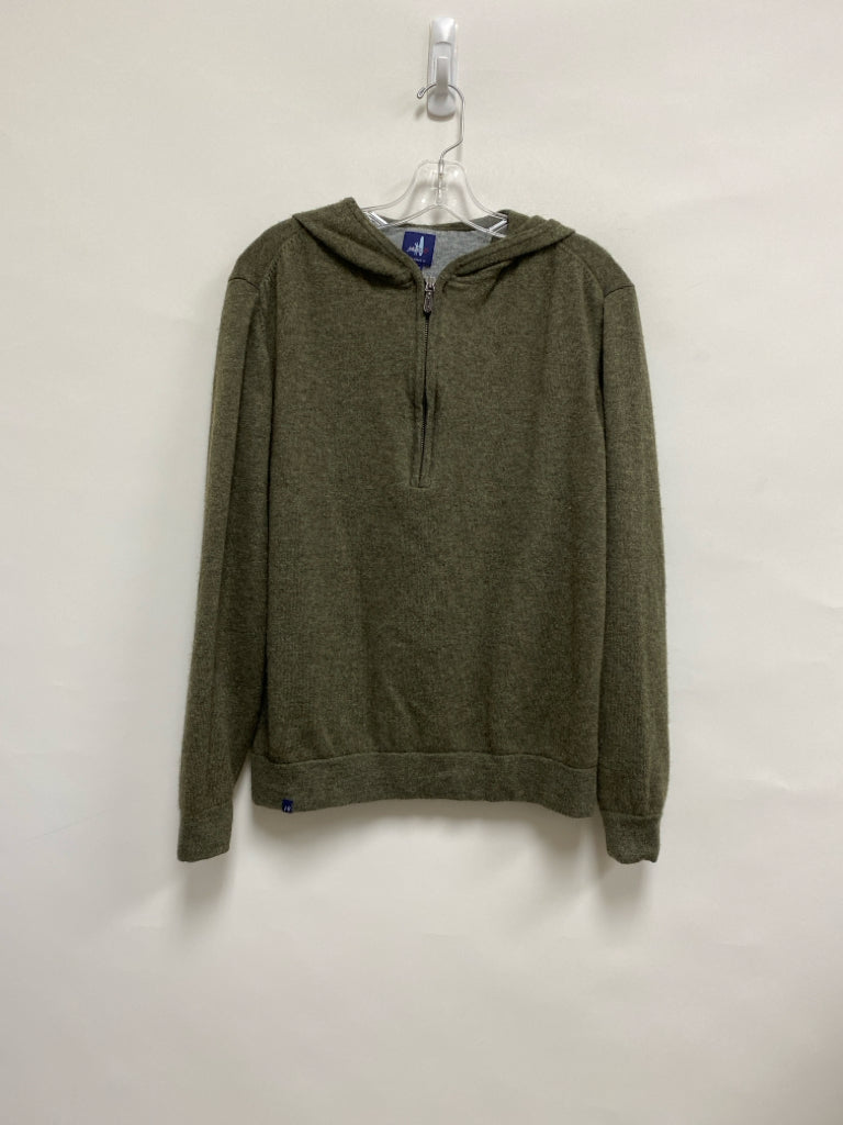 johnnie-o Size M Olive Green Hooded Ladies Sweater