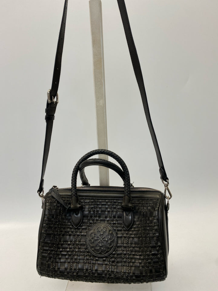 Brighton Black Woven Handbag