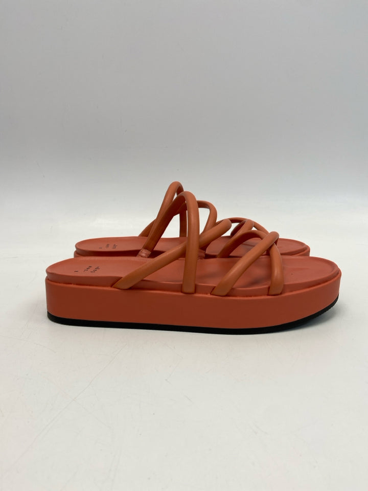 a new day  Size 8 Coral Crisscross Sandals