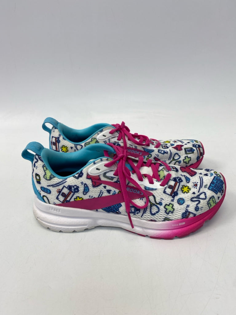 Brooks  Size 8.5 White Multi-Color Lace-up Sneakers