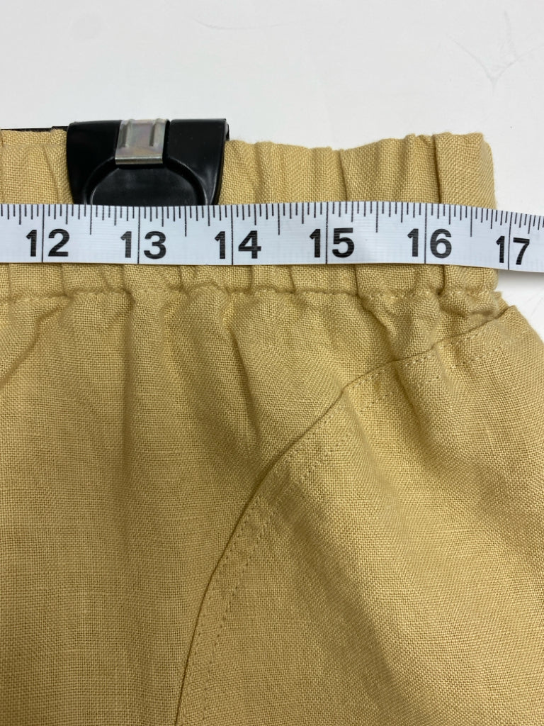 not PERFECT LINEN Size L Dusty Yellow Pull-on Linen Ladies Pants