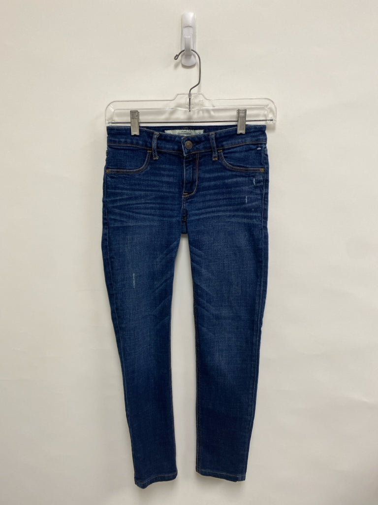Abercrombie &amp; Fitch Size 00R Blue Denim Distressed Ladies Jeans