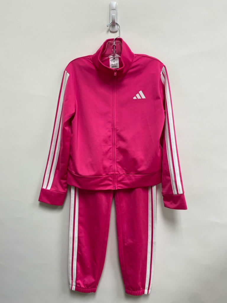 Adidas SIZE 10/12 Neon Pink Zipper Joggers Girl&