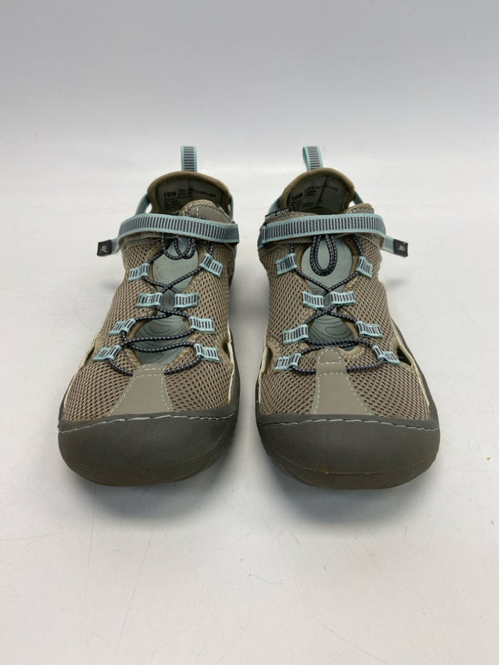 jbu  Size 10 Tan Aqua Mesh Sandals