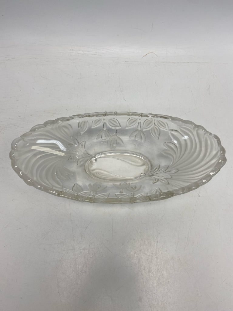Frosted Clear Flowers Glass Bowl(s)