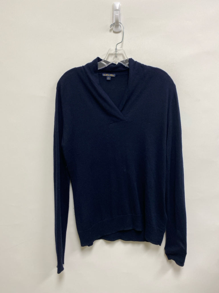 Brooks Brothers Size L Navy V Neck Ladies Sweater