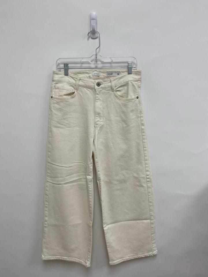 J Jill Size 10 Cream Denim Ladies Jeans