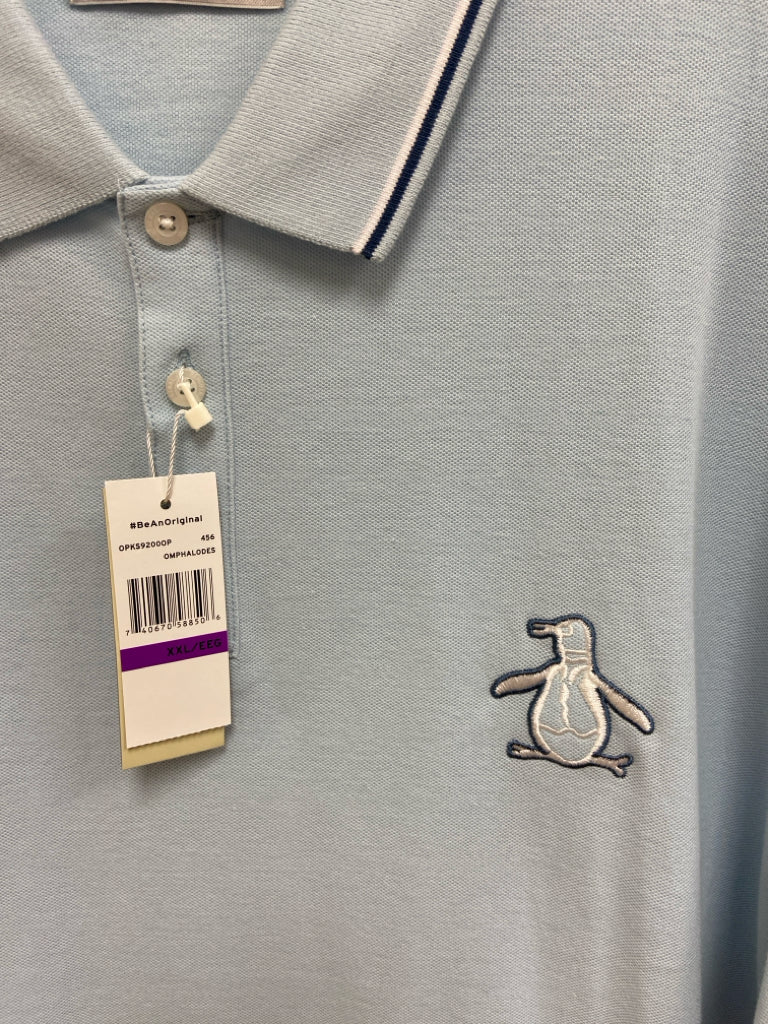 NWT Penguin/Munsingwear Size XXL Powder Blue Polo Men&